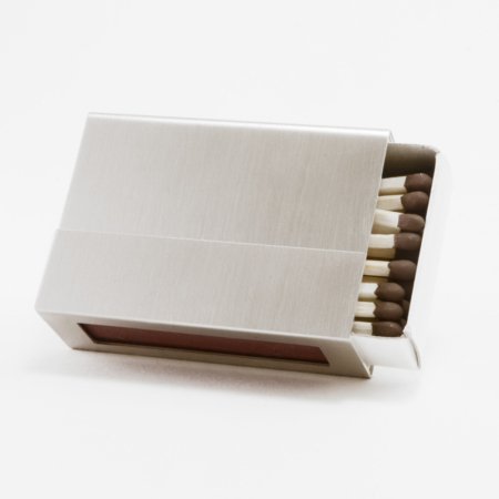 Streichholzschachtel-Huelle „Blanko“ aus Edelstahl
