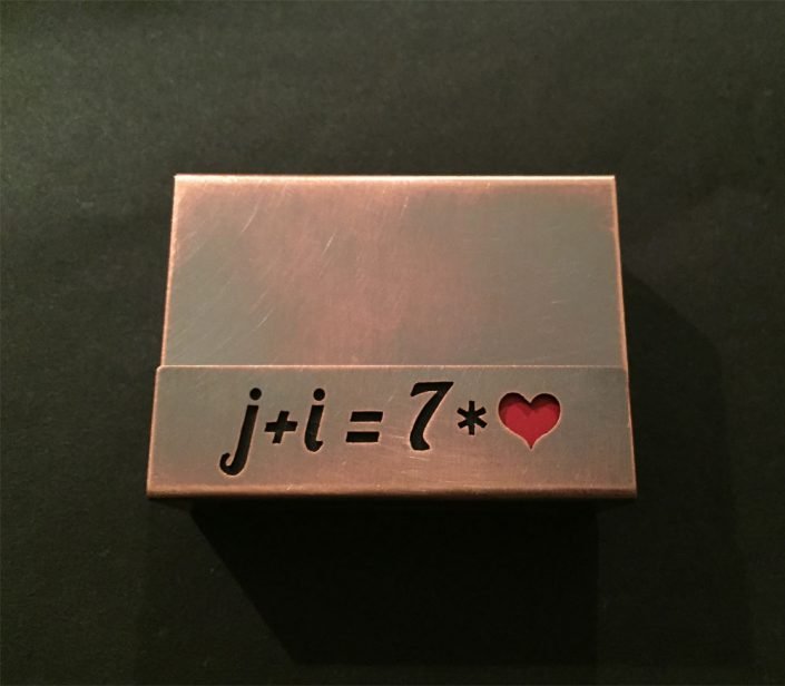 Streichholzschachtel-Hülle aus Kupfer von feuerfreude.de