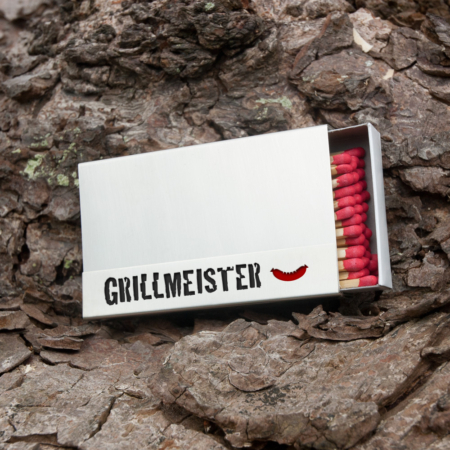 Kaminholzschachtel - Huelle "Grillmeister" aus Edelstahl