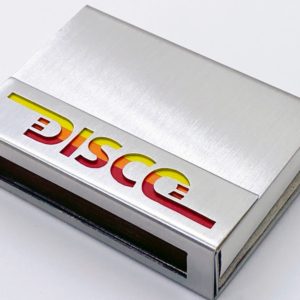 "DISCO" Streichholzschachtel - Hülle aus Edelstahl