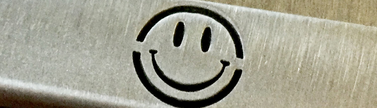 Edelstahl Streichholzjülle mit Smiley
