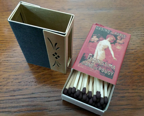 Streichholzschachtel-Hülle aus Messing Streichholzschachtel