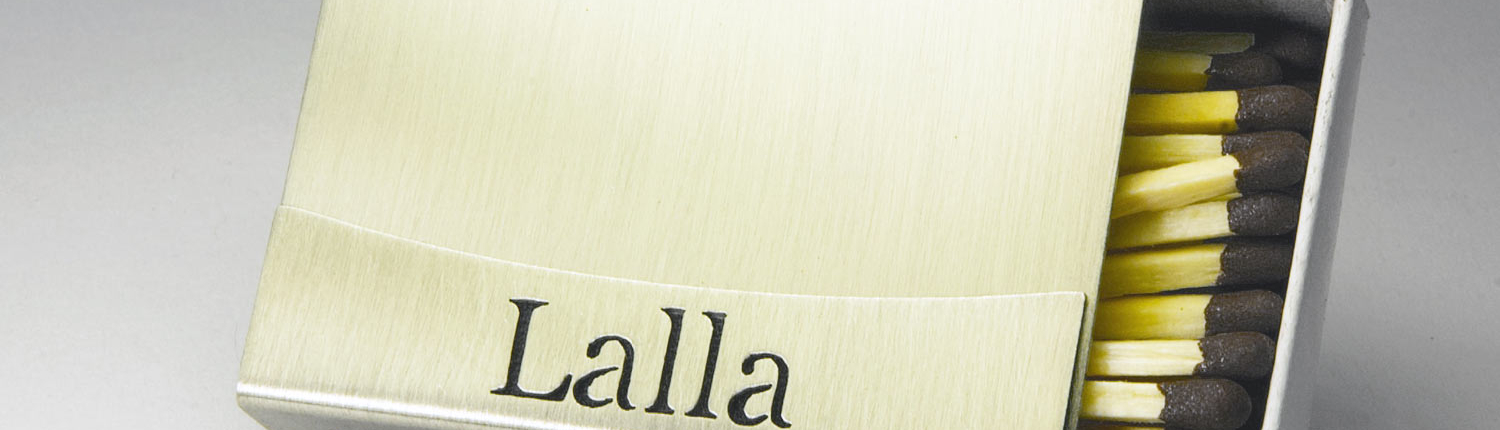 Streichholzhülle aus Edelstahl