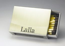 Streichholzhülle aus Edelstahl