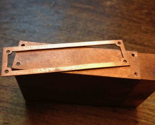 Streichholzschachtel aus massivem Kupfer