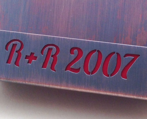 Streichholzschachtel aus Kupfer mit individuellem Text